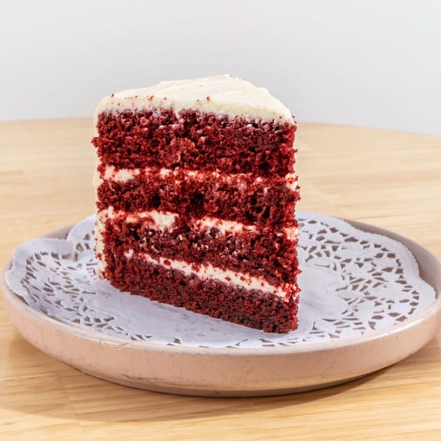 Red Velvet Cake Slice.